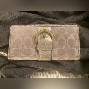 Silver coach wallet
